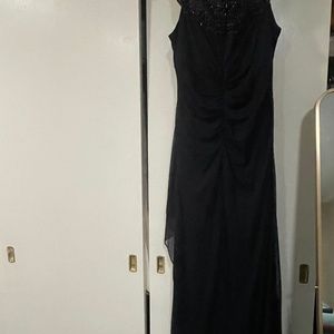 Navy beaded formal gown